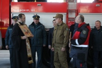 Хабаровский священник освятил пожарную часть в селе Краснореченском
